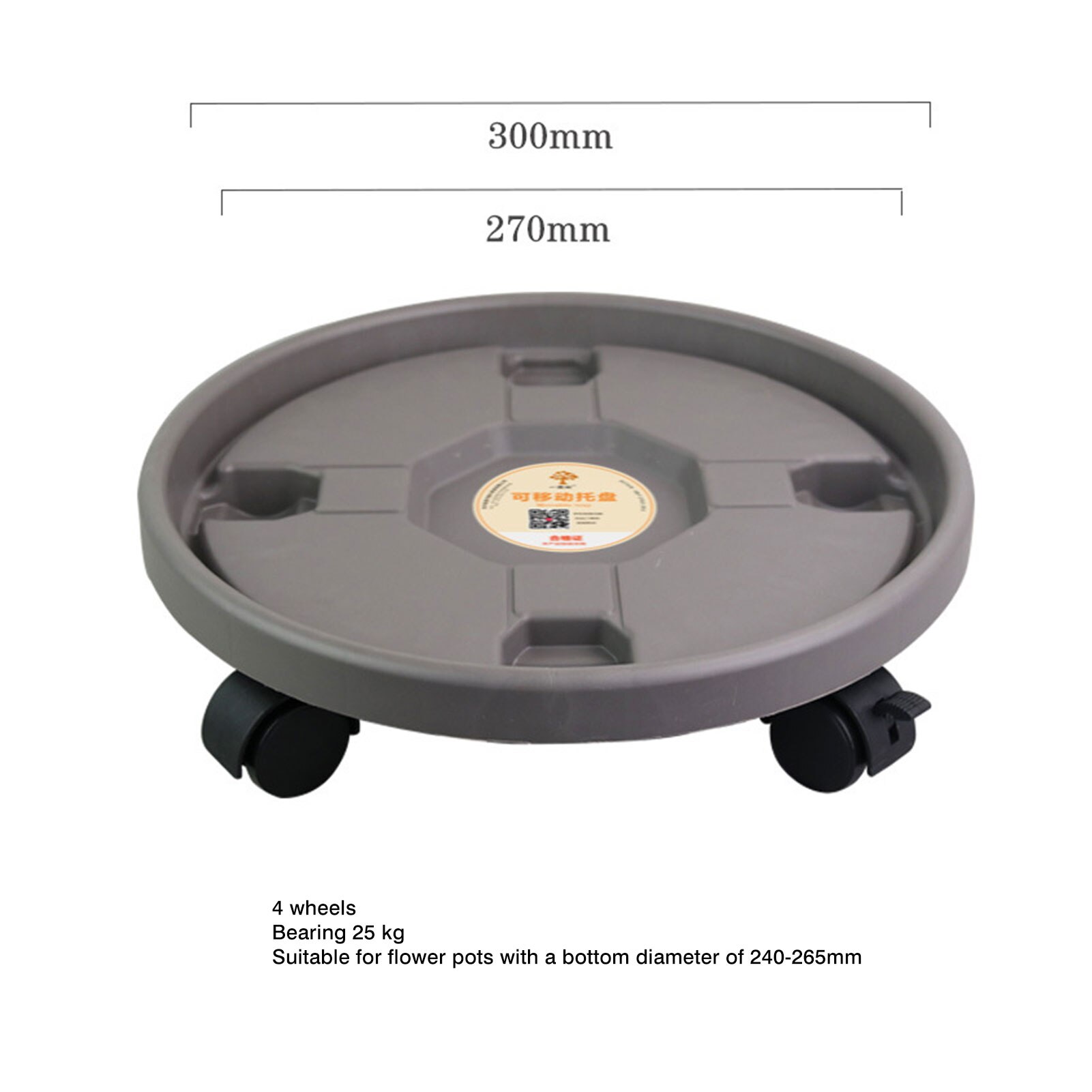 Plant Caddy Plant Saucer Pot Movable Plants Stand Pallet Flower Pot Tray Wheel Plants Water Storage Tray Stand for Flowers