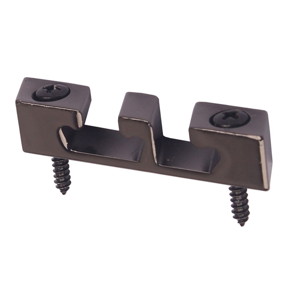 Caja para guitarra de bajo de 3 cuerdas, retenedor de guía de árbol con Tornillo de montaje: Black