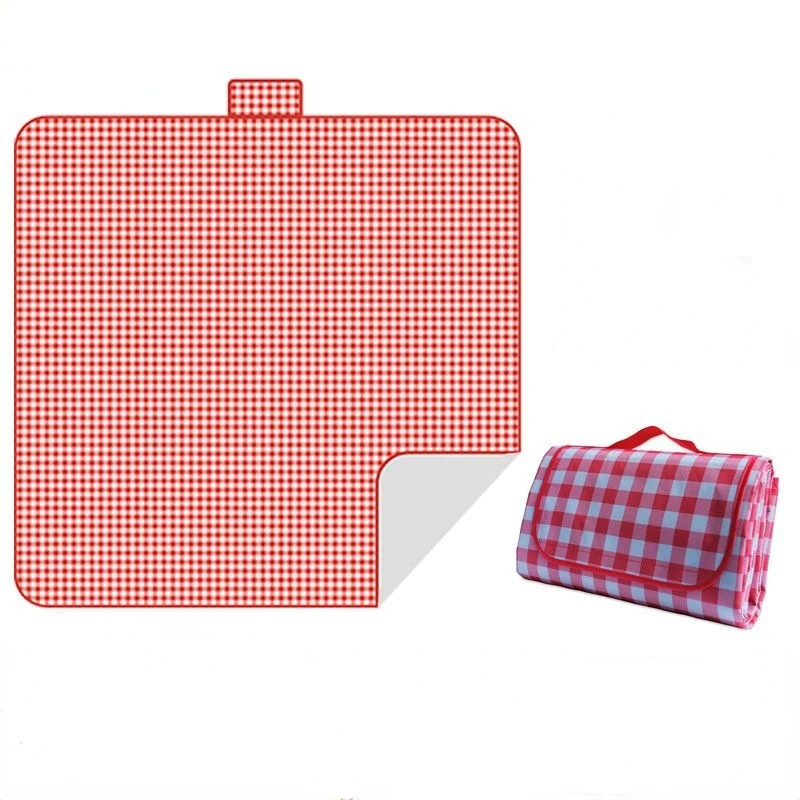 Outdoor Picnic Mat Waterproof and Moisture-proof Portable Foldable Field Camping Mat Tablecloth Tourist Mats Beach Blanket Pad: 1200mm x 1200mm / Rood