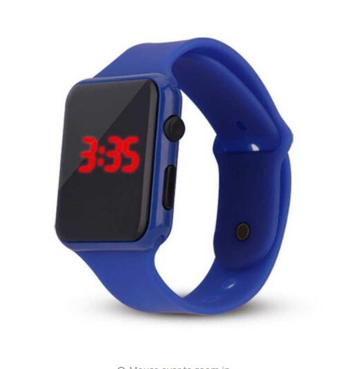 Montre led rouge pour garçon et fille, montres d'étudiant, fournisseur d'électricité électronique, reloj hombre relogio feminino zegarek damski: Bleu