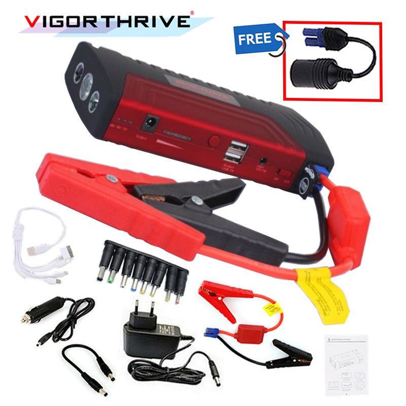 12v Car Jump Starter Auto Battery Booster Power Bank For Petrol car Mini Emergency Starting Device Peak Portable 600A