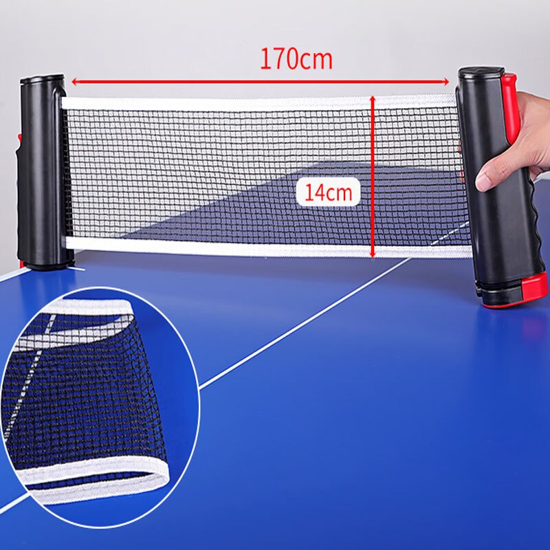 Retractable Table Tennis Net Table Grid Plastic Strong Mesh Portable Net For Any Table Kit Net Rack For Ping Pong Playing