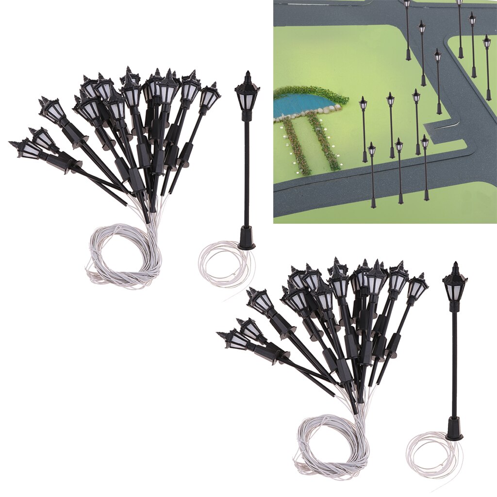 40x Model Miniature Street Lights HO OO Scale LEDs Garden Lights 1:100