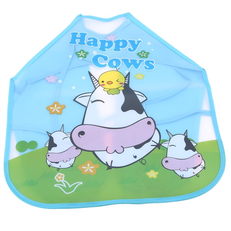 Baby Slabbertjes Waterdicht Lange Mouwen Schort Cartoon Patronen Voedings Smock