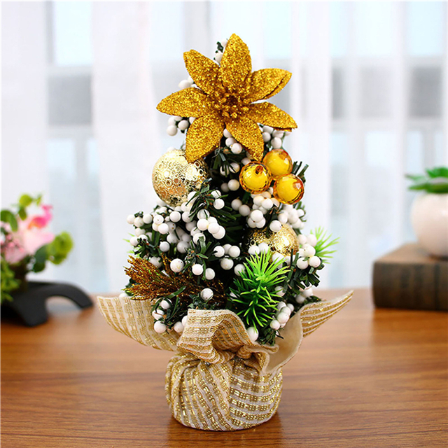 20cm Mini Christmas Tree Table Top Christmas Tree Small Desk Xmas Tree Party Decorated Tree For Home Office Christmas Ornament: 2