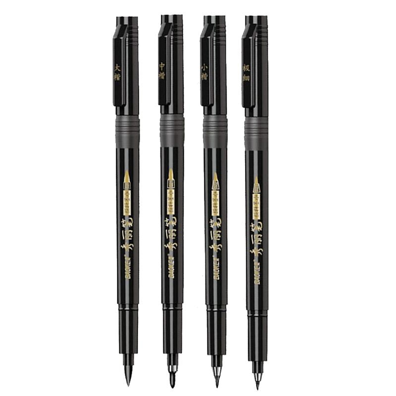 4pcs Writing Brush Calligraphy Pen Ink Writing Brush Signature Writing Painting Tool