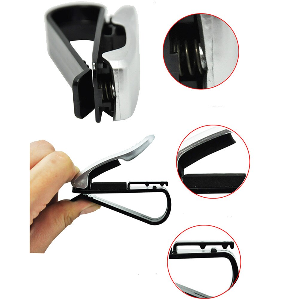 Parasol para coche con estilo, Clip para gafas de sol, Clip para tarjetas de recibos, Clip de almacenamiento, tenazas para guardar en el coche, Clip para gafas de sol ajustadas