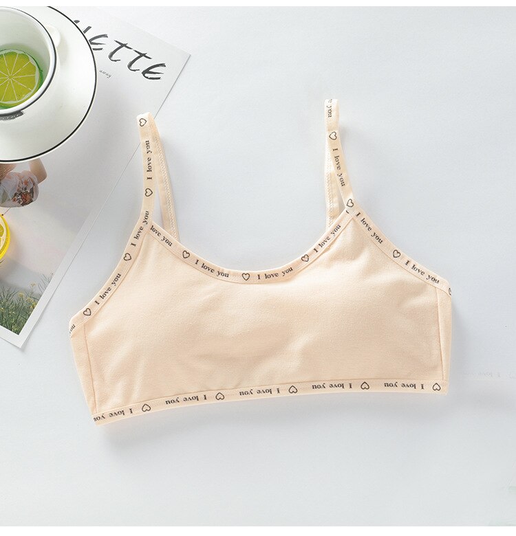 3PCS Kids Girls Bra Underwear Children Soft Cotton Adjustable Underclothes Undies Clothes Teen Sports Training Bras 8 - 16 Y