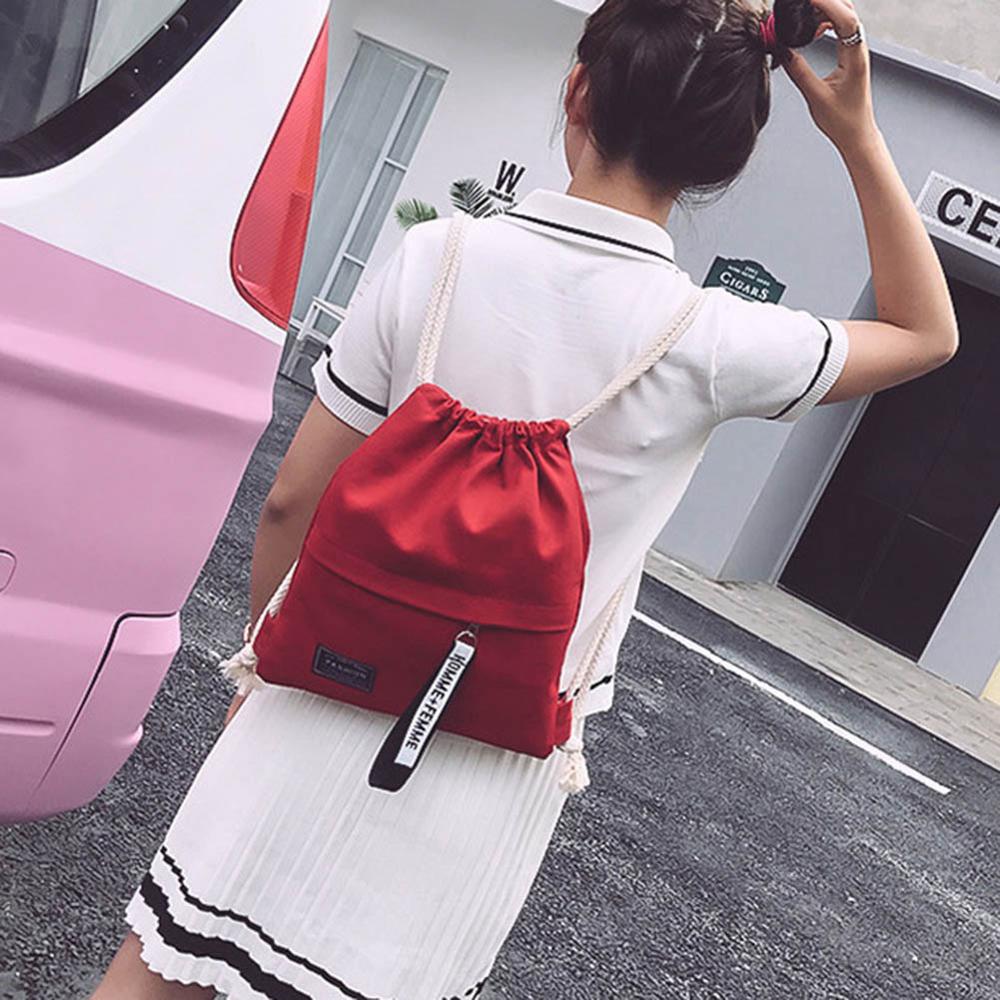 Heiße Frauen Leinwand Lagerung Kordelzug Tasche Rucksack Rucksack lässig für Schule Reise Fitnessstudio zurück Pack Schulter Tasche Für Jugendliche DSA