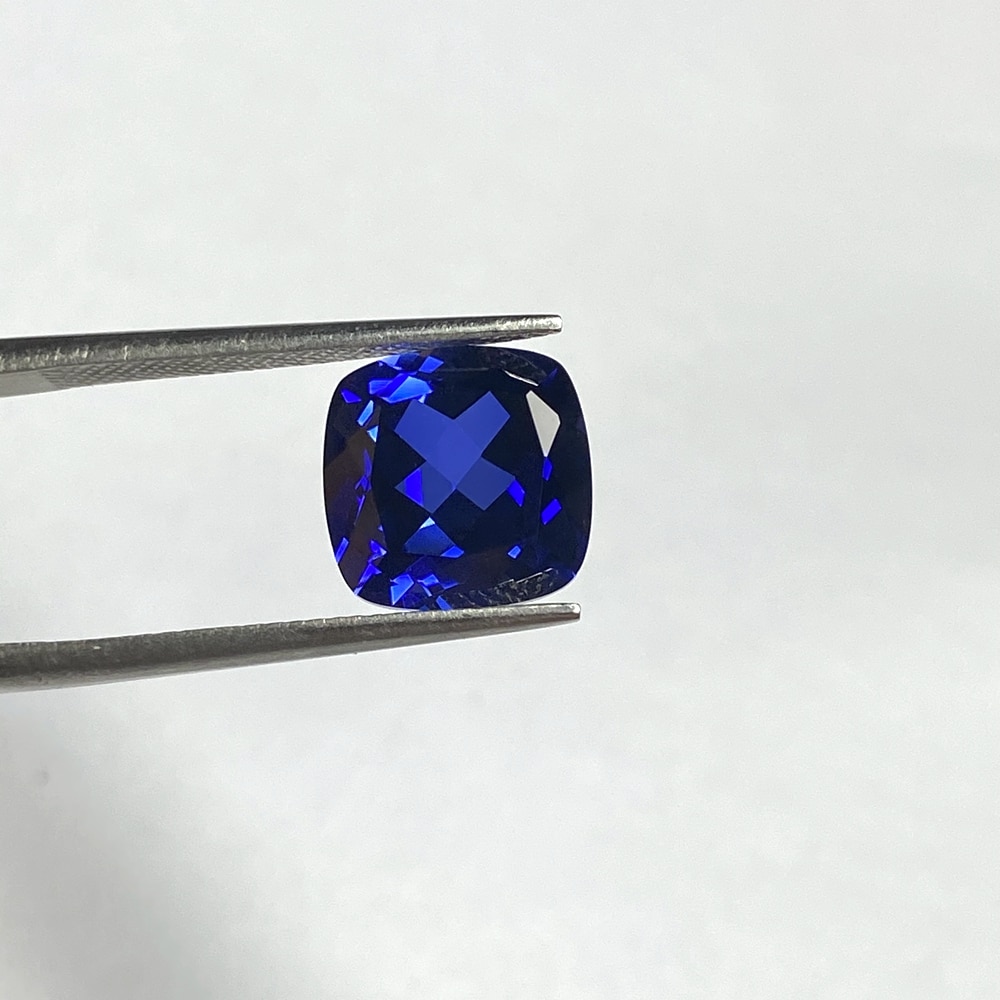 12*12mm 2 teil/beutel Kissen schneiden 35 # königlich Blau Saphir korund edelstein für Ring