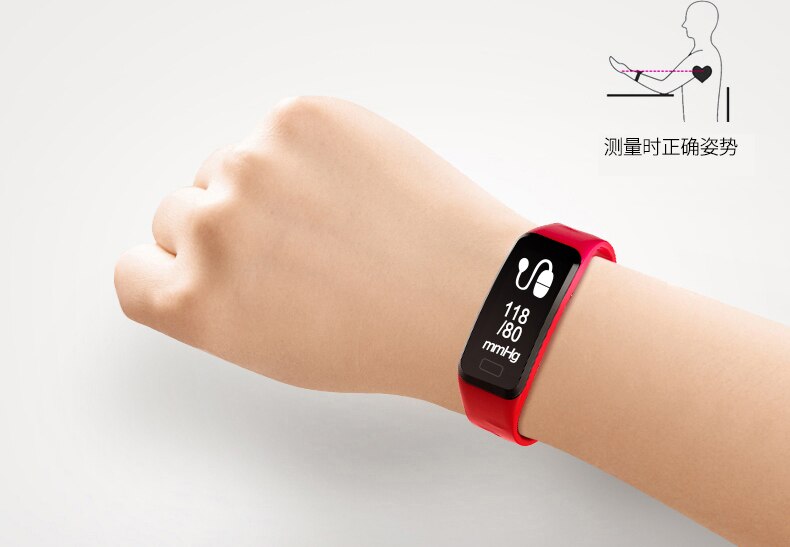 Blutdruckmessgerät uhr EIN Smart Armband Mit Call Erinnerung, Wenn Sie Erhöhen Ihre Hand Die Bildschirm Ist Licht Wasserdicht Vibration