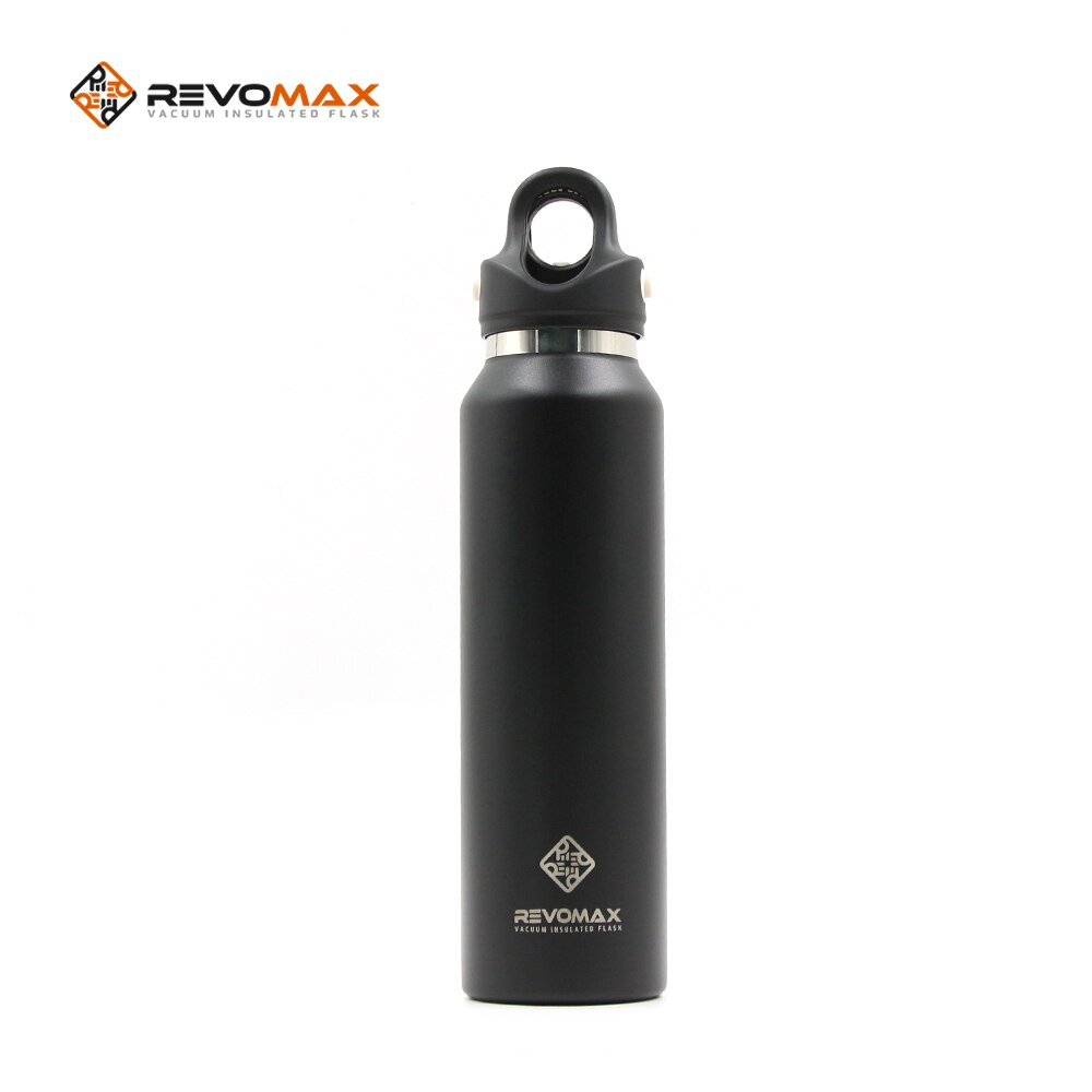 Revomax garrafa térmica de parede dupla, para esportes, 473ml, aço inoxidável 304, frasco a vácuo, copo isolado, à prova de vazamento de água