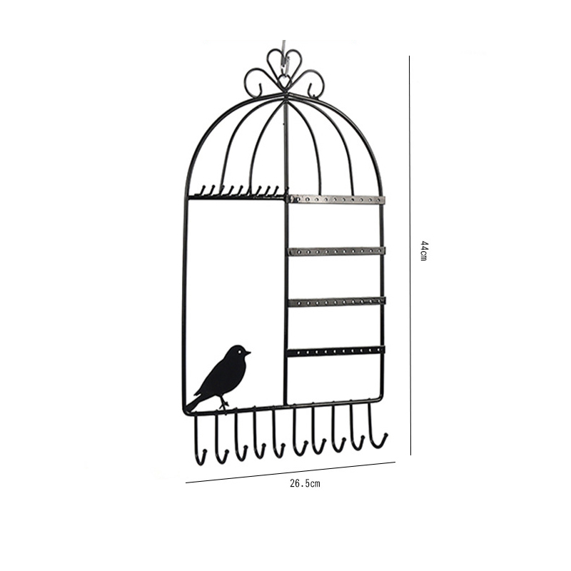 Metal Earring Organizer Household Wall Hanging Necklace Rack Ear Clip Jewelry Display Rack Ear Stud Bracelet Holder