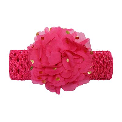 Pailletten Grote Bloemen Elasticiteit Brede Baby Hoofdband 12 Kleuren Haar Accessoires Kinderen Stamping Chiffon Haarband: L
