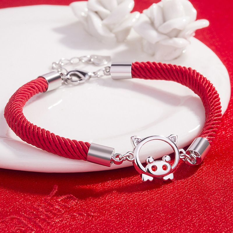 Jaar Armband Varken Geluk Rode Touw Armbanden Wilde Mode Persoonlijkheid