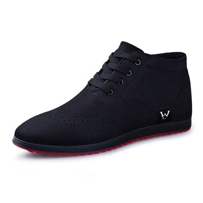 High-Top Men Shoes Breathable Men Casual Shoes Lace-Up Canvas Shoes Autumn Winter Flat Shoes Zapatillas Hombre: 6