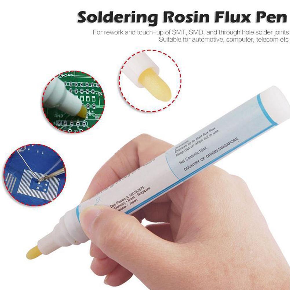 10ml Soldering Flux Pen For Automotive Computer No-clean Low Solder-free Fountain Rosin Welding Pens For DIY Solar Cell