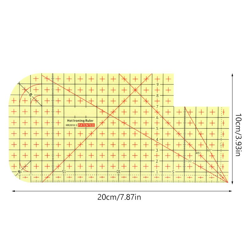 5 Styles Heat Resistant Ruler Household Ironing Tool Ironing Ruler Patchwork Tailor Ruler Sewing Supplies Measuring Tool: Type 4