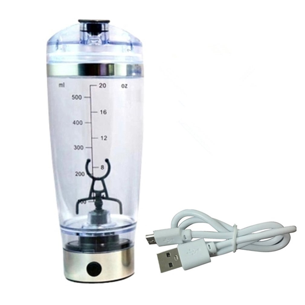 450ml elektriske protein shaker usb shaker flasker mælk kaffe blender vandflaske bevægelse vortex tornado smart mixer: Genopladelig