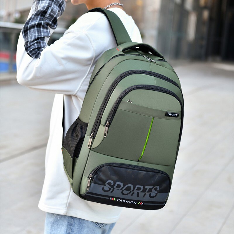 Casual Rugzakken Nylon Mannen Rugzak Mode Effen Kleur Grote Capaciteit Student Schooltas Licht Mochila Schoudertassen