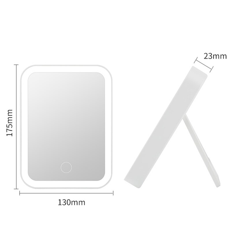 LED Makeup Mirror Illuminated Flexible Cosmetic Table Mirror With Light for Make Up Adjustable Light 27/33 Touch Screen