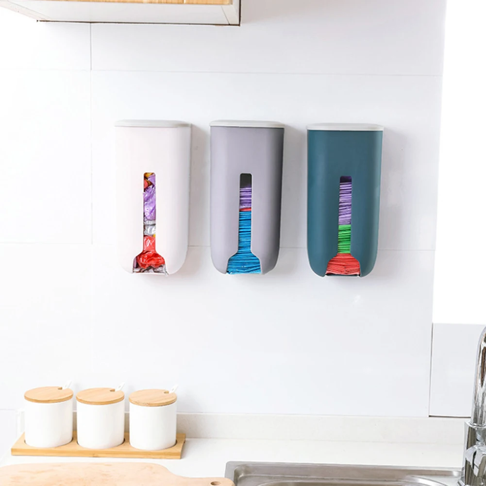 Keuken Kruidenier Plastic Zak Houder Dispenser Muurbevestiging Vuilniszak Houder Hervulbare Vuilniszak Saver Keuken Organizer