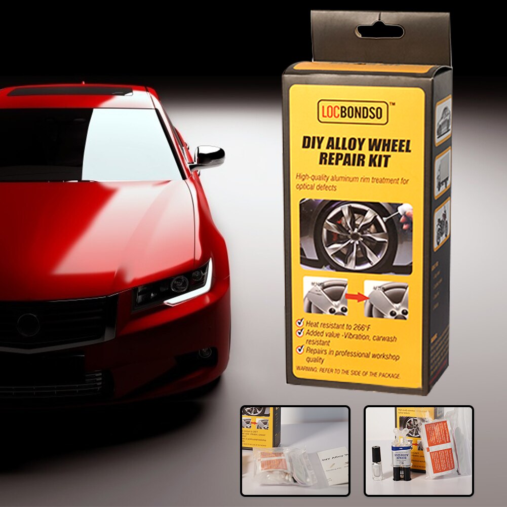 Scratch Remover Repair Glue Anti-vibration Silver Gray Paint Sandpaper Alloy Universal Wheel Repair Adhesive Kit