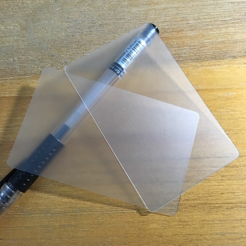 200pcs no print card 85.5*54mm transparent pvc name business card