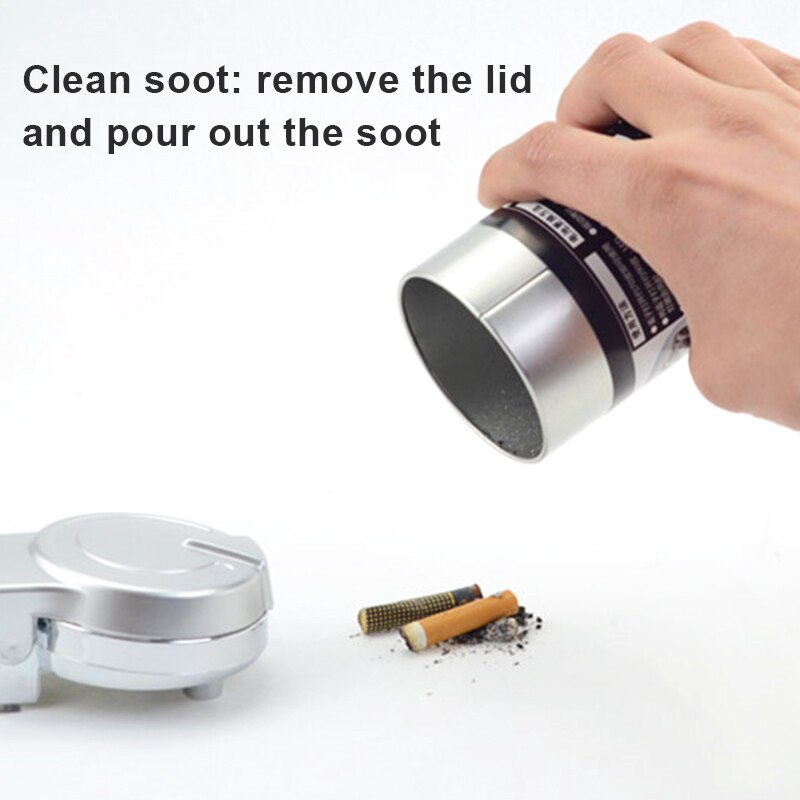 Auto-asbak met led-verlichting, opbergbeker voor auto-asbak met deksel, auto-interieurbenodigdheden