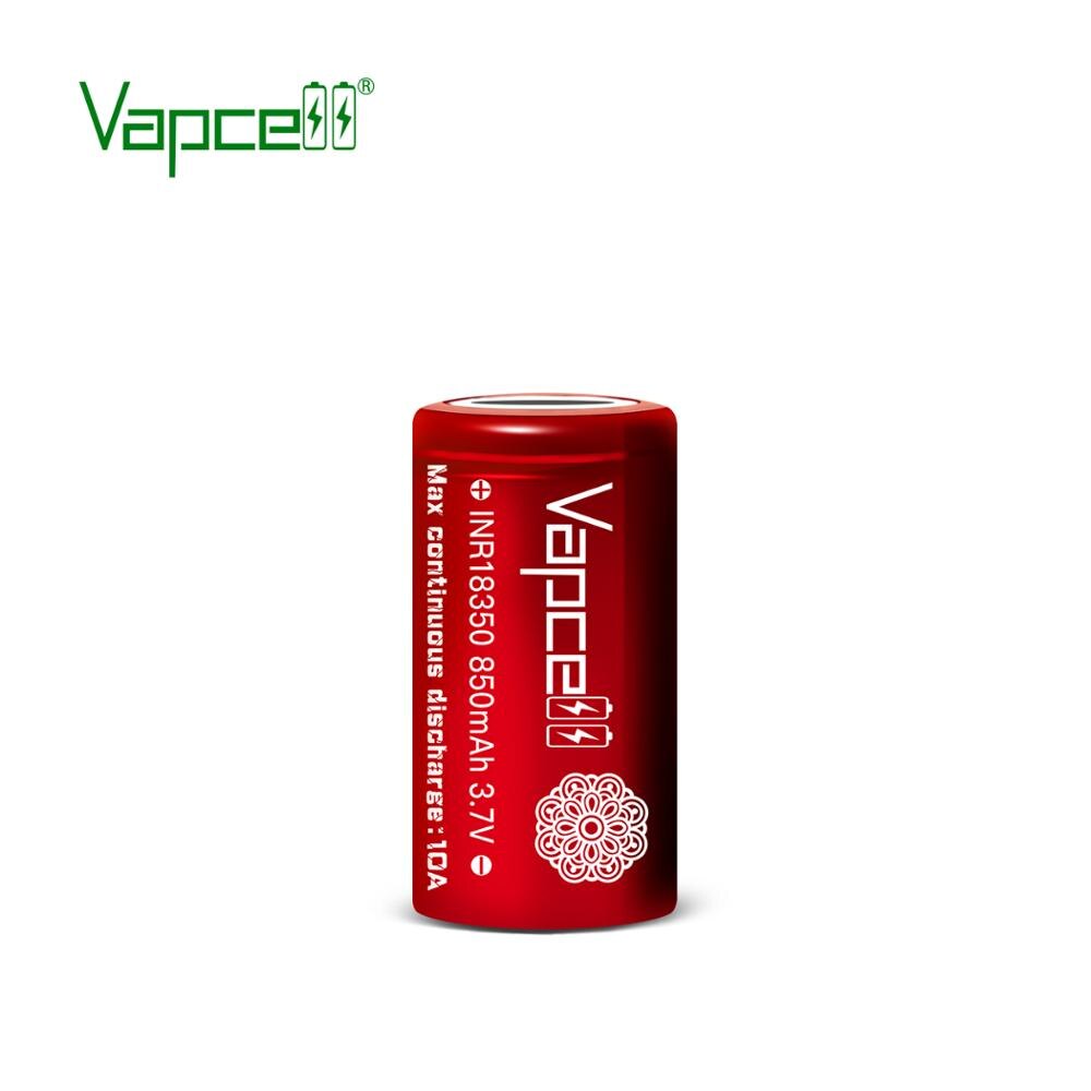 Vapcell Original INR18350 850 mAh high drain 18350 10A 3.7V 18350 for flashlight power tools lithium Battery HKJ test