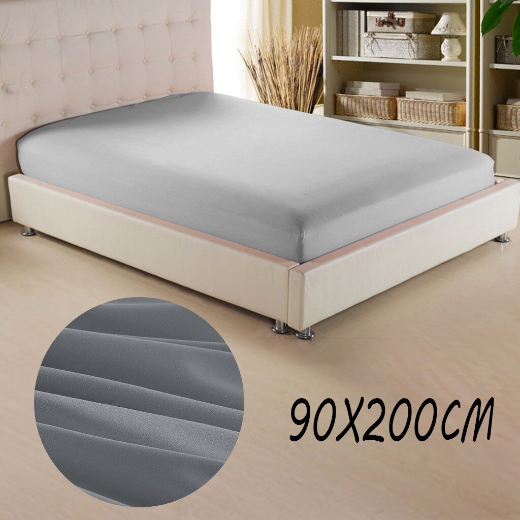 10 colors Mattress Protector Cover Solid Color Hypoallergenic Anti-mite Bed Sheet Mattress Pad Queen Size Cover 90 x 200cm