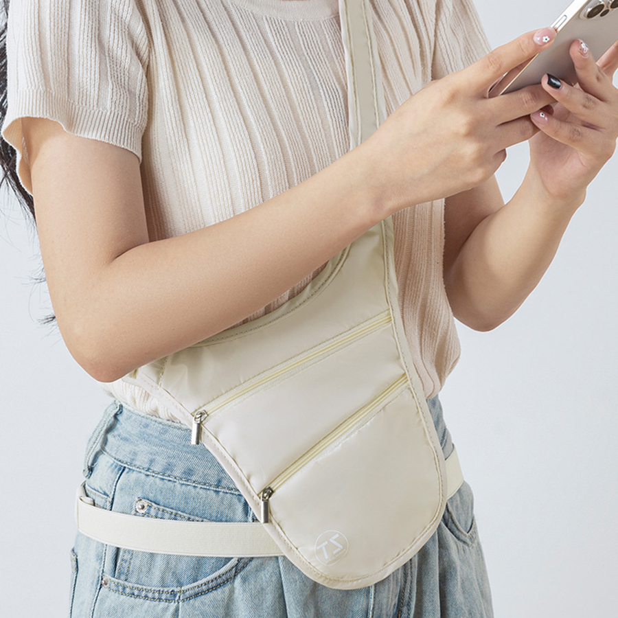 Anti-theft Sports Waist Bag Waterproof Lightweight Run Waist Pouch Big Capacity Adjustable Strap Invisible Belt Bag Travel