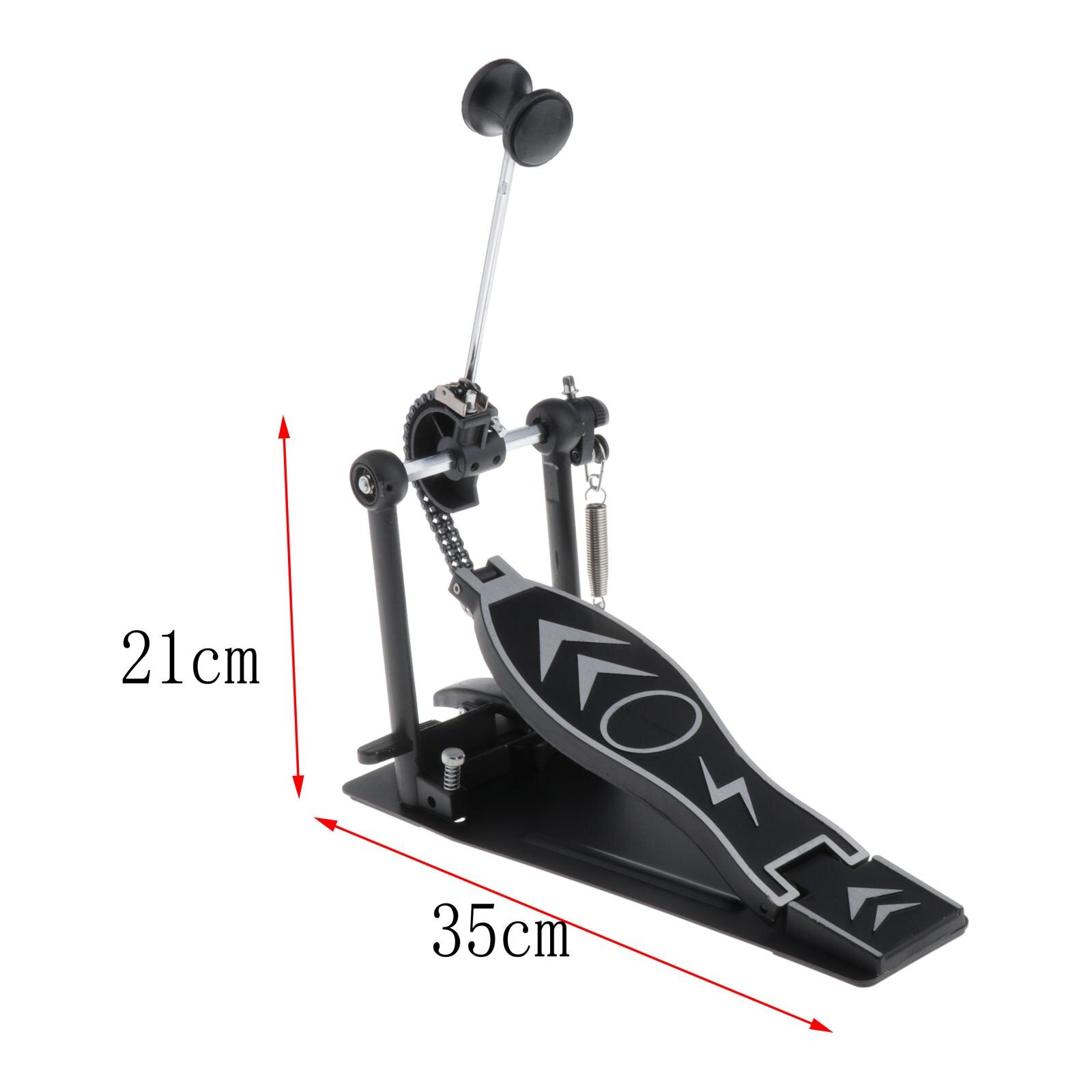 Metal Kick Single Bass Drum Pedal Dual Chain Drive Foot Pedal Percussion Kit Mute Pedals