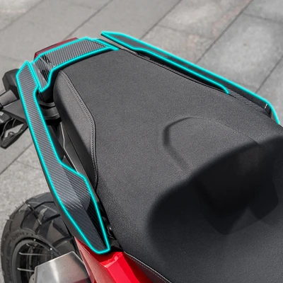 Autocollant en carbone pour moto et Scooter X ADV 750 Xadv 750, autocollant de protection pour tampon de réservoir de moto –: Argent