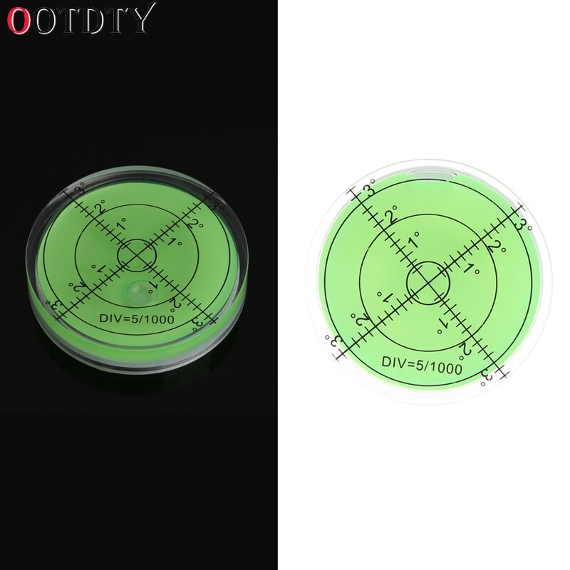 OOTDTY 60mm Large Spirit Bubble Level Degree Mark Surface Circular Measuring Bulls Eyes