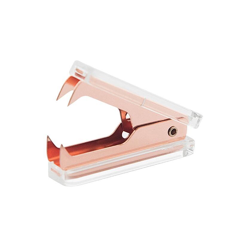 Clear Acrylic Rose Gold Staple Remover Office School Desk Accessories Rose Gold Stapler Office Stationery