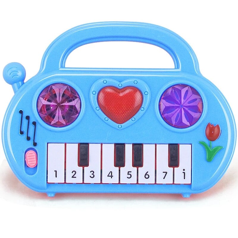 Kids Mini Elektronische Toetsenbord Cartoon Piano Orgel Electone: Blauw