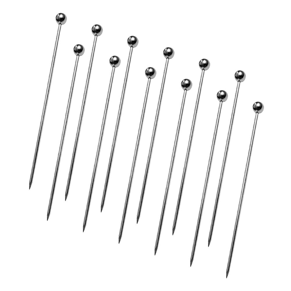 12 Stuks Rvs Cocktail Picks Fruit Dessert Sticks Tandenstokers Desserts Voedsel Cocktail Vork Stok Barman Gereedschap