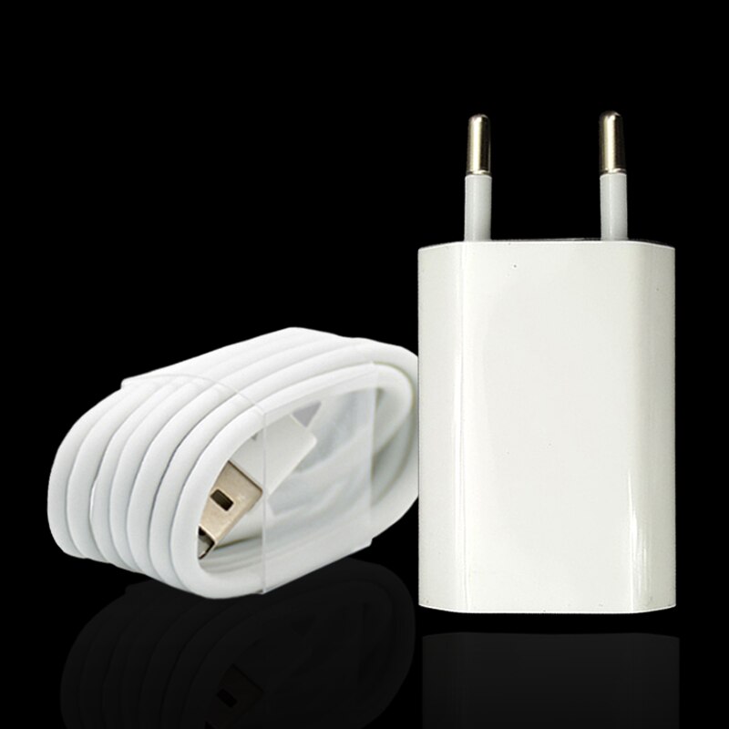 3 ensemble/lot prise ue chargeur mural ca USB pour iPhone 8 broches câble de charge USB + adaptateur chargeur de voyage pour Apple iPhone 5 5S 6 6S 7