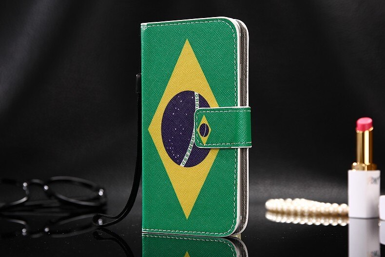 Capa de couro da aleta para bq 5540l rápido pro carteira titular do cartão telefone habitação: Green bottom