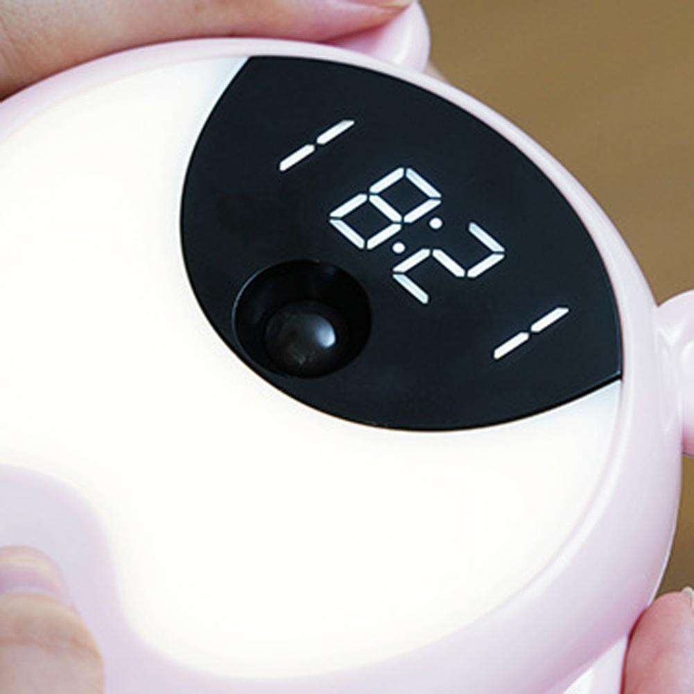 Durable Digital Clock USB Powered Adjustable ABS Cute Bear Alarm Clock Night Light for Home Bedroom Office Atmospheres Light