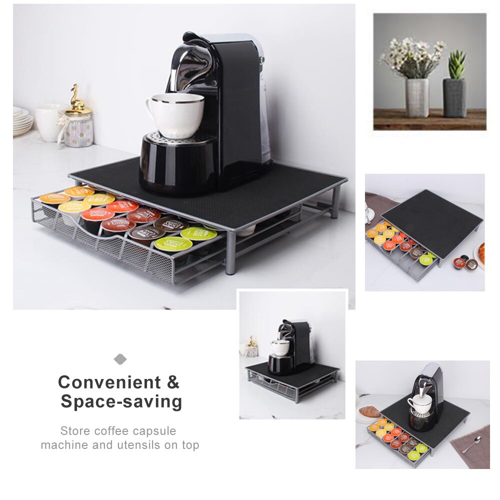 36 vagens de café cápsula de armazenamento gaveta organizador suporte gavetas de café cápsulas titular para dolce gusto café vagens