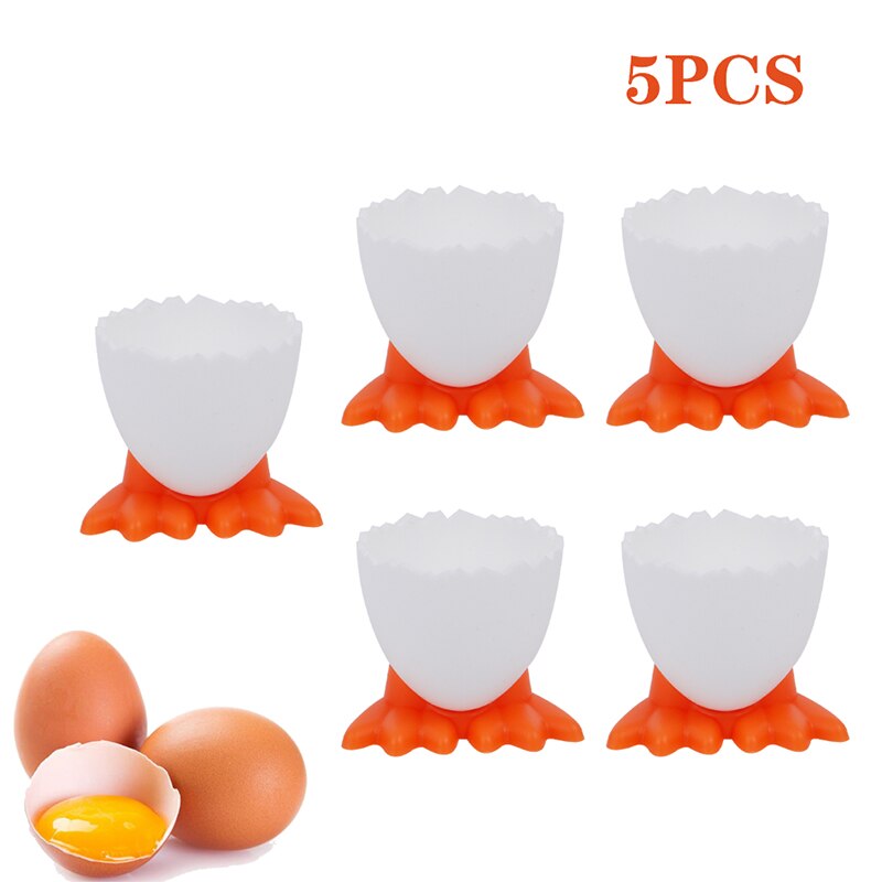5PCS Egg Holder Cute Egg Cup Holder Egg Opener Separator Boiled Eggs Container Kitchen Tools Accessories