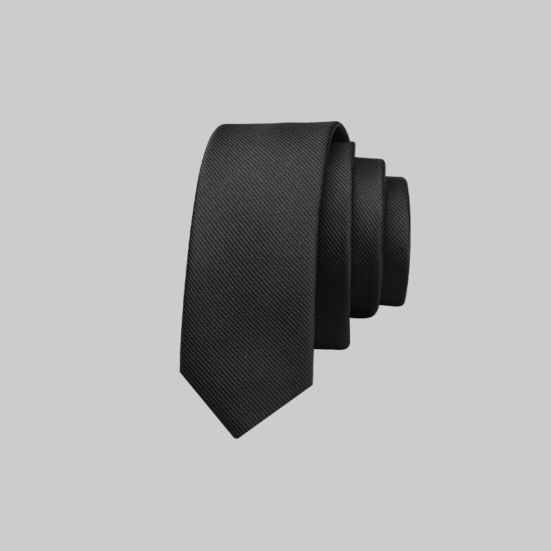 Cravate fine en soie pour hommes, nouveauté, décontractée, vert clair, 4CM,: Black