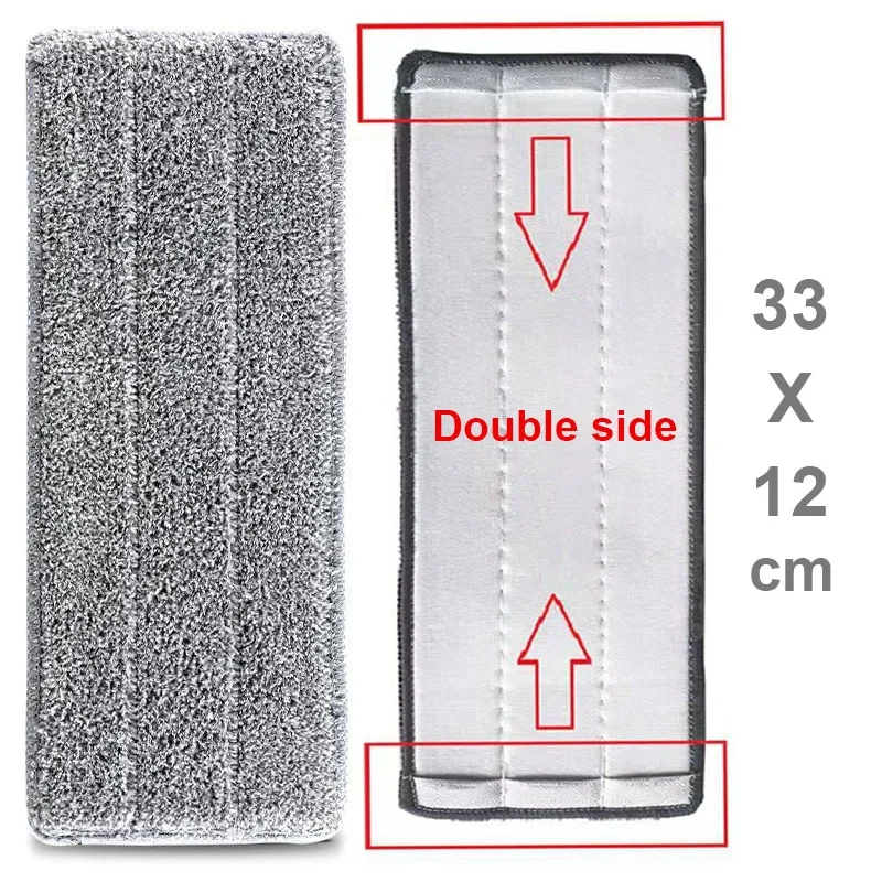 Sostituisci la testa del mocio Testa di ricambio in microfibra Panno per la pulizia del pavimento Cuscinetti Spremere piatto Strumenti per strizzare a mano libera per la casa, la cucina: Grigio scuro / 3pezzi