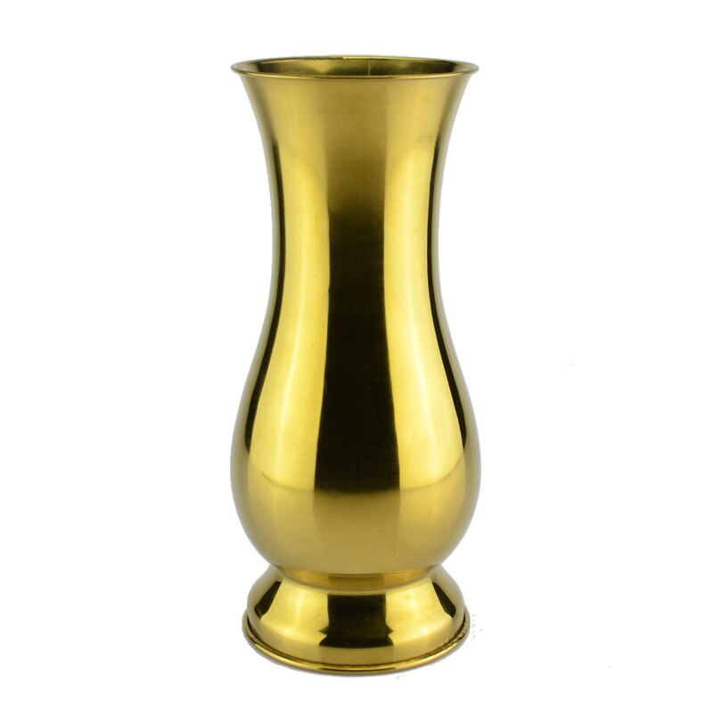 Chinese Stijl tafelblad Vazen Moderne Minimalistische Mode Ornamenten Ambachten Decoratieve Roestvrij Staal Vaas metalen Vazen: 3 point 2 golden
