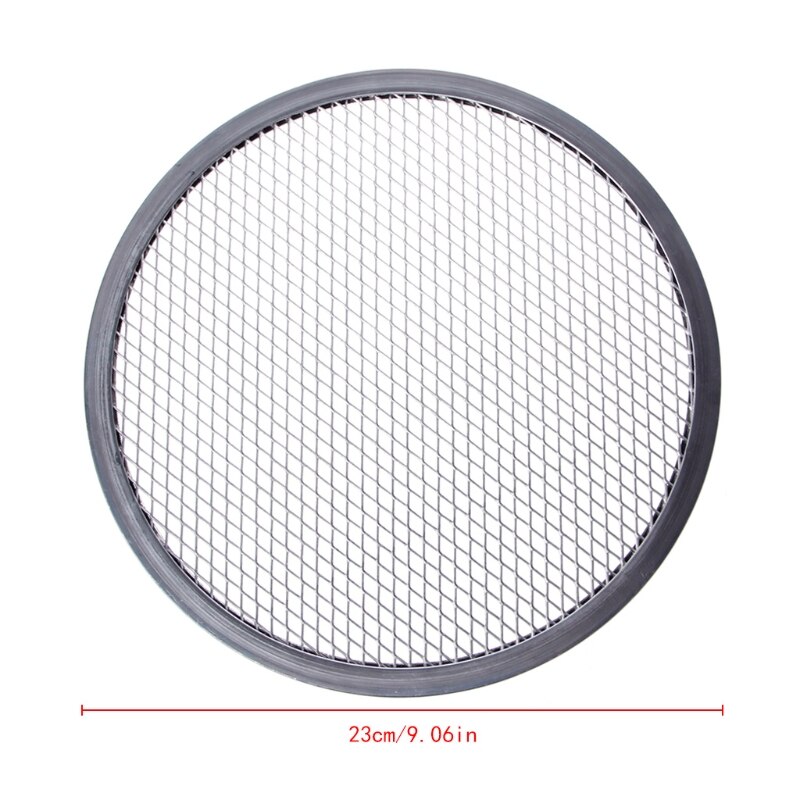 Rejilla de aluminio para parrilla de Pizza, bandeja de horno redonda, herramientas de cocina, Kit de hornos: 9