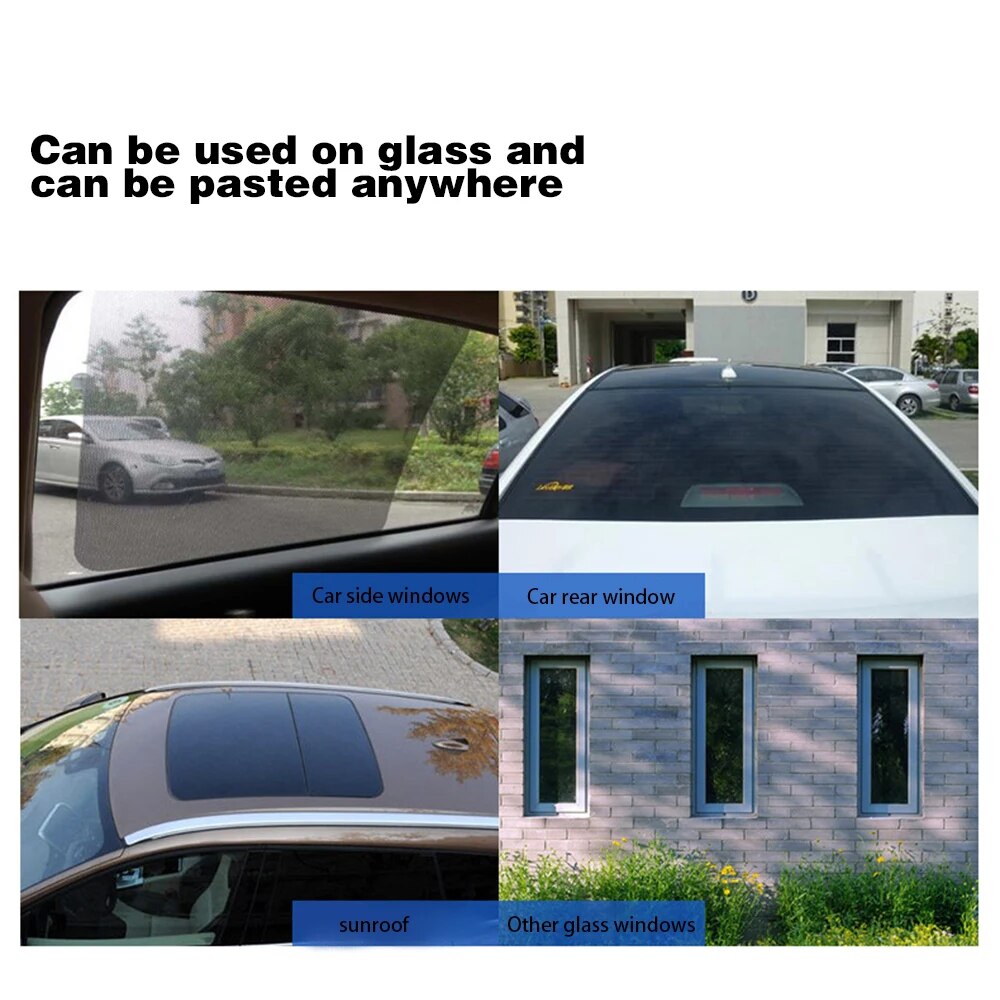 Adesivi elettrostatici per parasole per finestrino dell'auto privacy anti-UV Adesivi per finestre parasole punteggiati bianchi neri per coperture per blocchi laterali auto