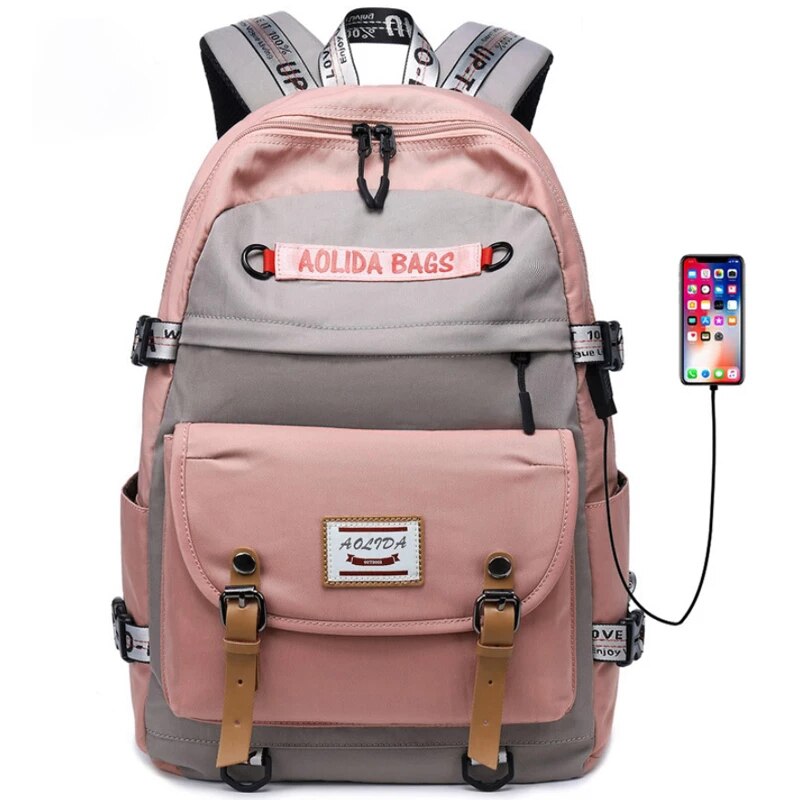 Mochilas de escuela para niñas y adolescentes de tamaño grande a la , mochila escolar de estilo coreano para niñas, bolsa para portátil para estudiantes, para chicas