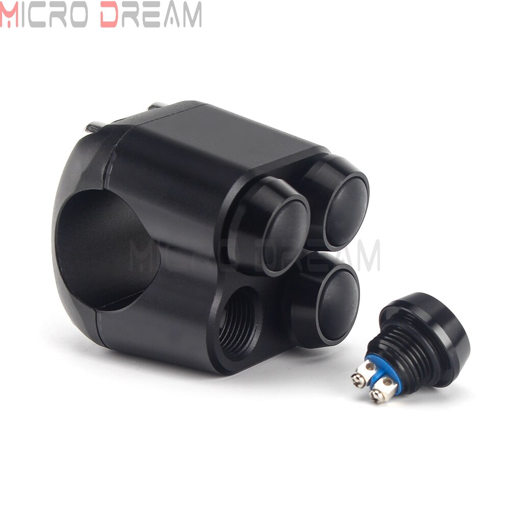 22mm 25mm Custom Motorcycle Handlebar Switches Slim Push Button for Harley Chopper Scrambler Cafe Racer Vintage Triple Switch